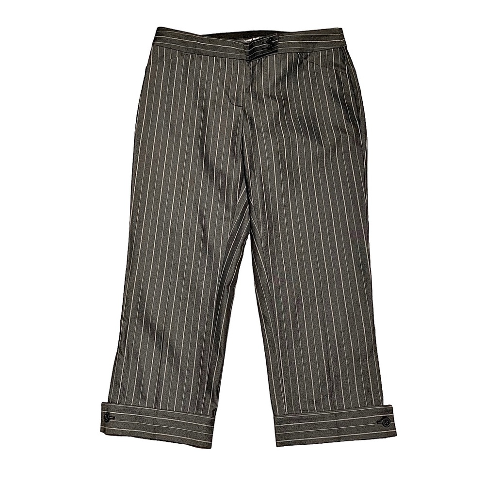 Express Pinstriped Editor Capri Pants Size 4
